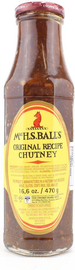 Mrs Ball's original chutney 470 gr