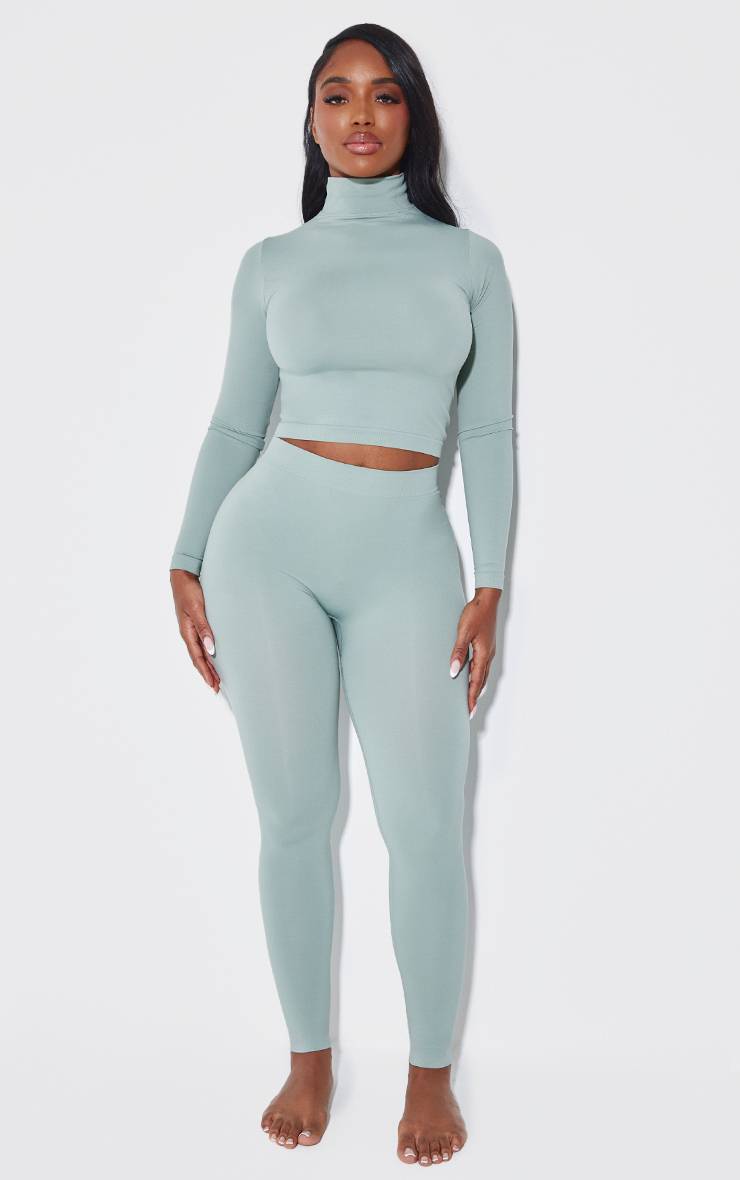 Vert Sauge Legging Taille Haute Sculptant Shape