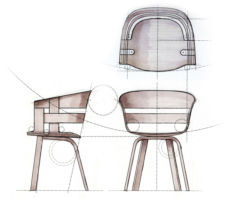 Design House Stockholm Wick Wood stoel eiken