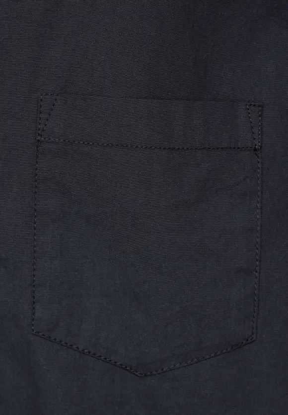 Stehkragen Hemd - faded black
