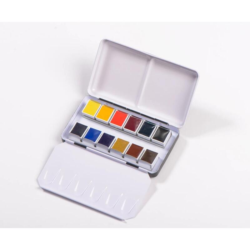 Aquarelle Boite Métal + 12 demi-godets