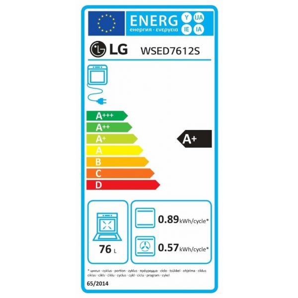 Forno LG WSED7612S Pirolítico 76L Classe A
