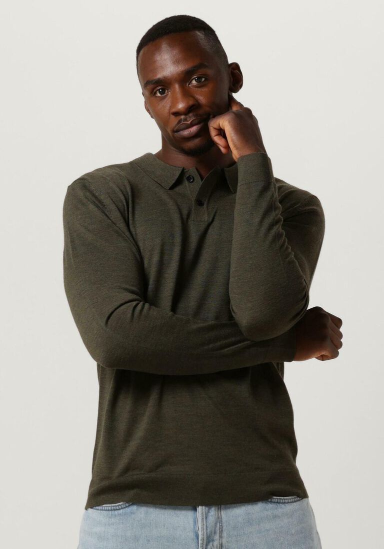 SELECTED HOMME donkergroene selected homme polo slhtown merino coolmax knit polo noos