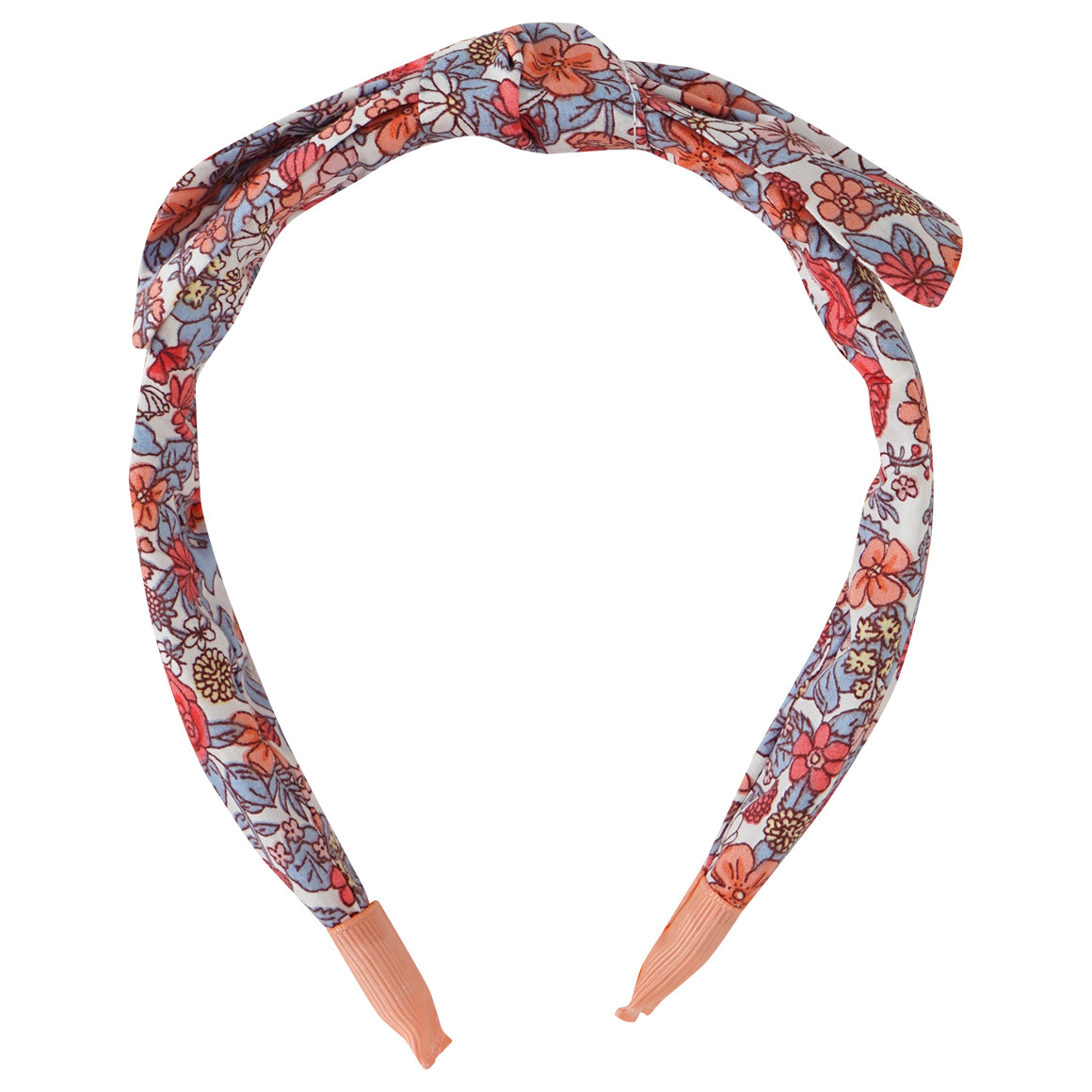 Yigga Festliches Mädchen Kleid und Haarreif pink / hellblau / apricot