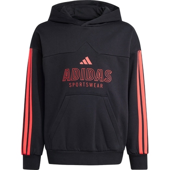 Adidas Hot FL  Hoodie Black / Lucid Red Kinder