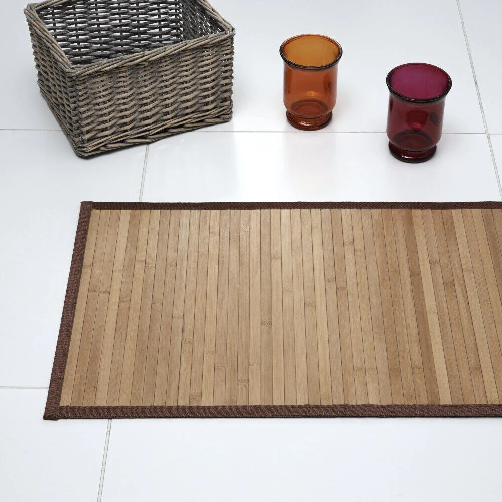 Tapis salle de bain bambou