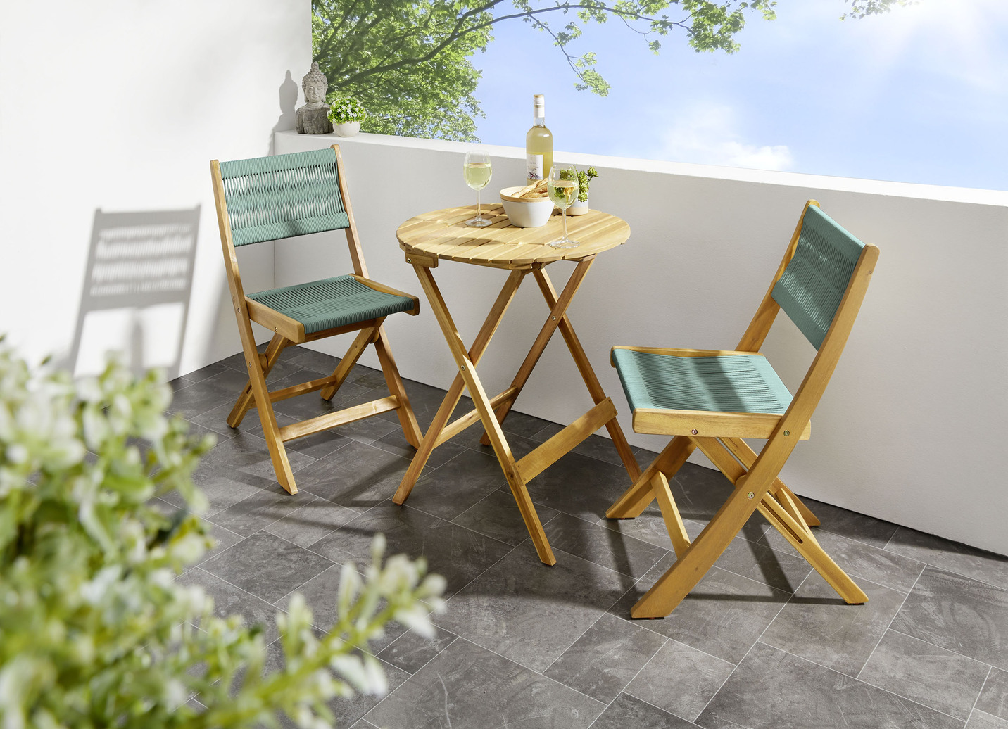 Bistro-Set Lanzarote aus Akazienholz