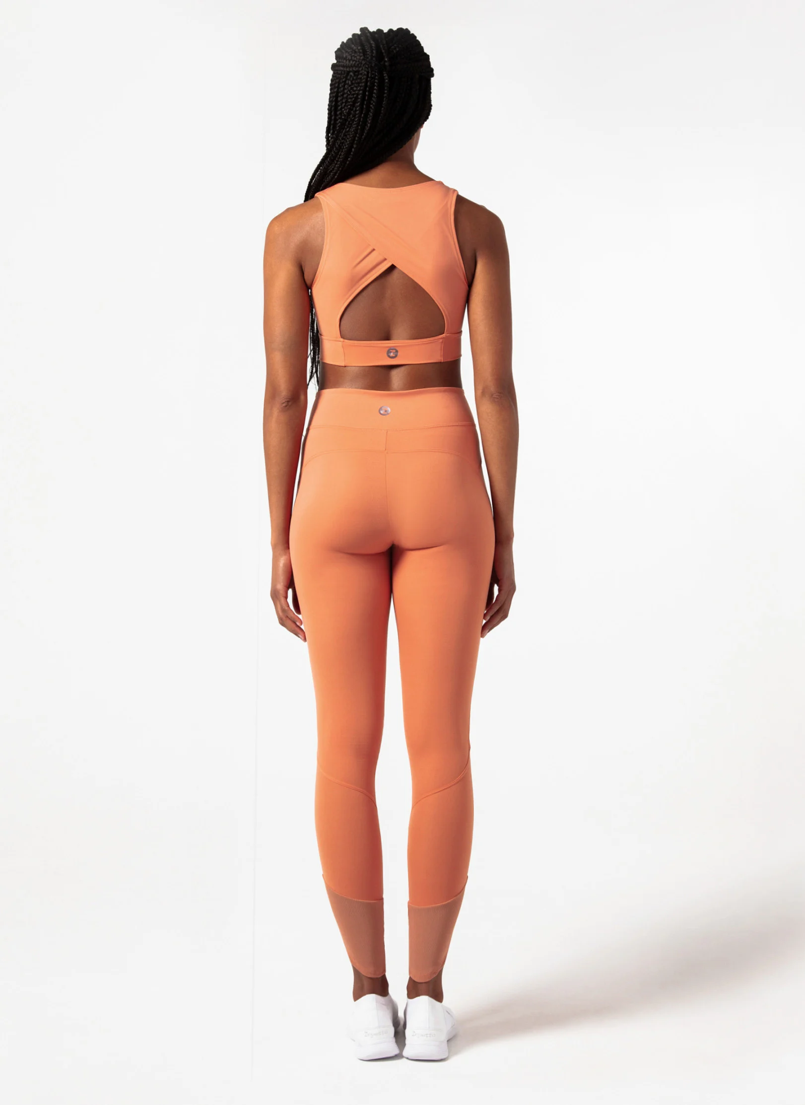 Brassière de sport col rond | Orange
