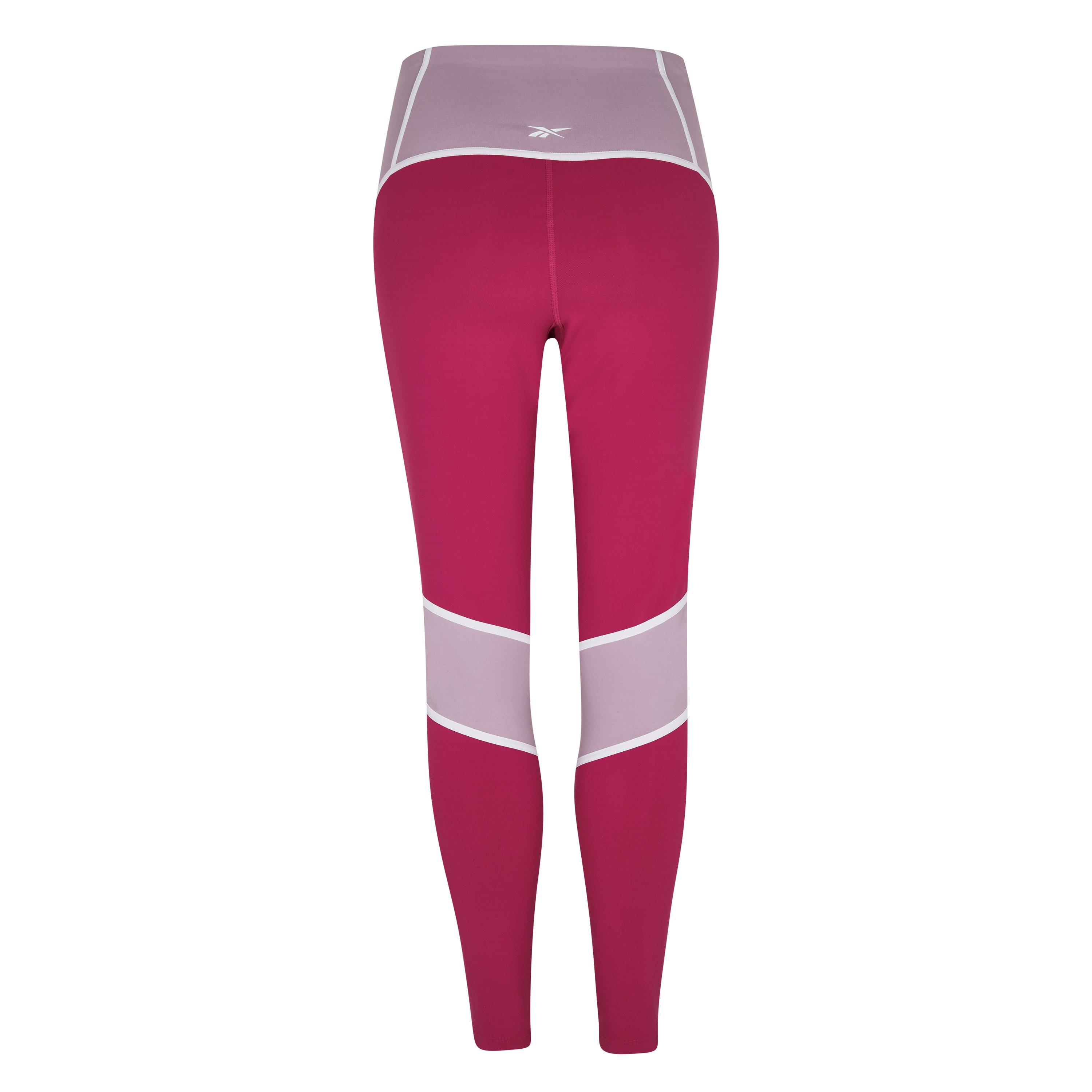 Reebok Lux High Waisted Colorblock Leggings Womens Gym Legging