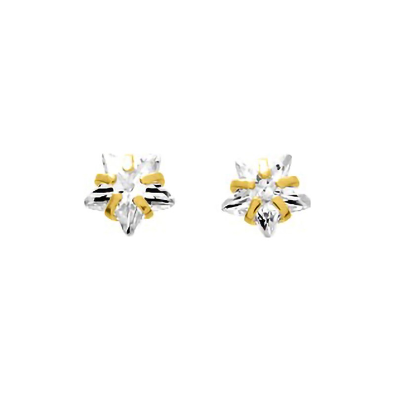 Boucles d'oreilles femme - Oxyde de zirconium - Or 18 Carats