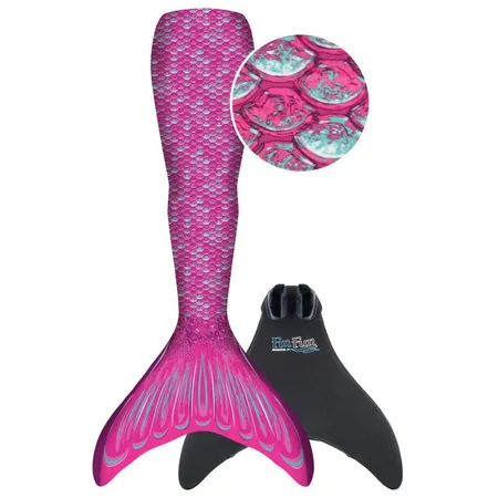 Fin Fun Meerjungfrau Flosse Größe L / XL, Monoflosse und Fischschwanz, für sichere Schwimmer ab 6 Jahren, pink