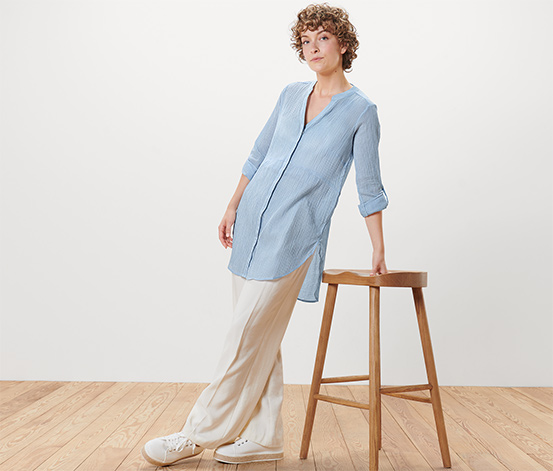Gestreifte Longbluse