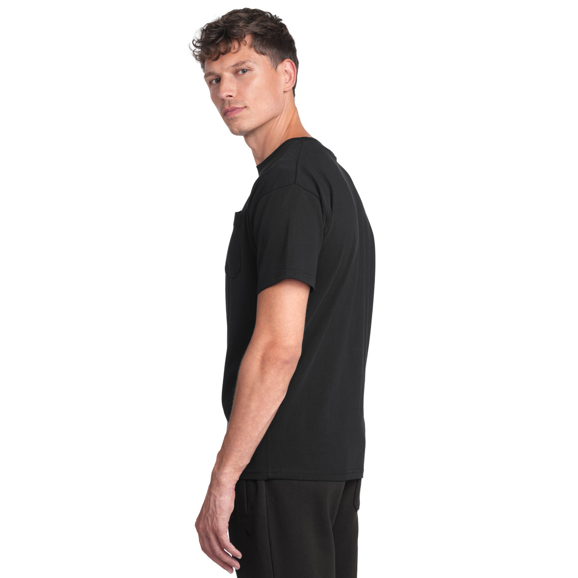 Jonas Nielsen Herren T-Shirt mit Brusttasche schwarz