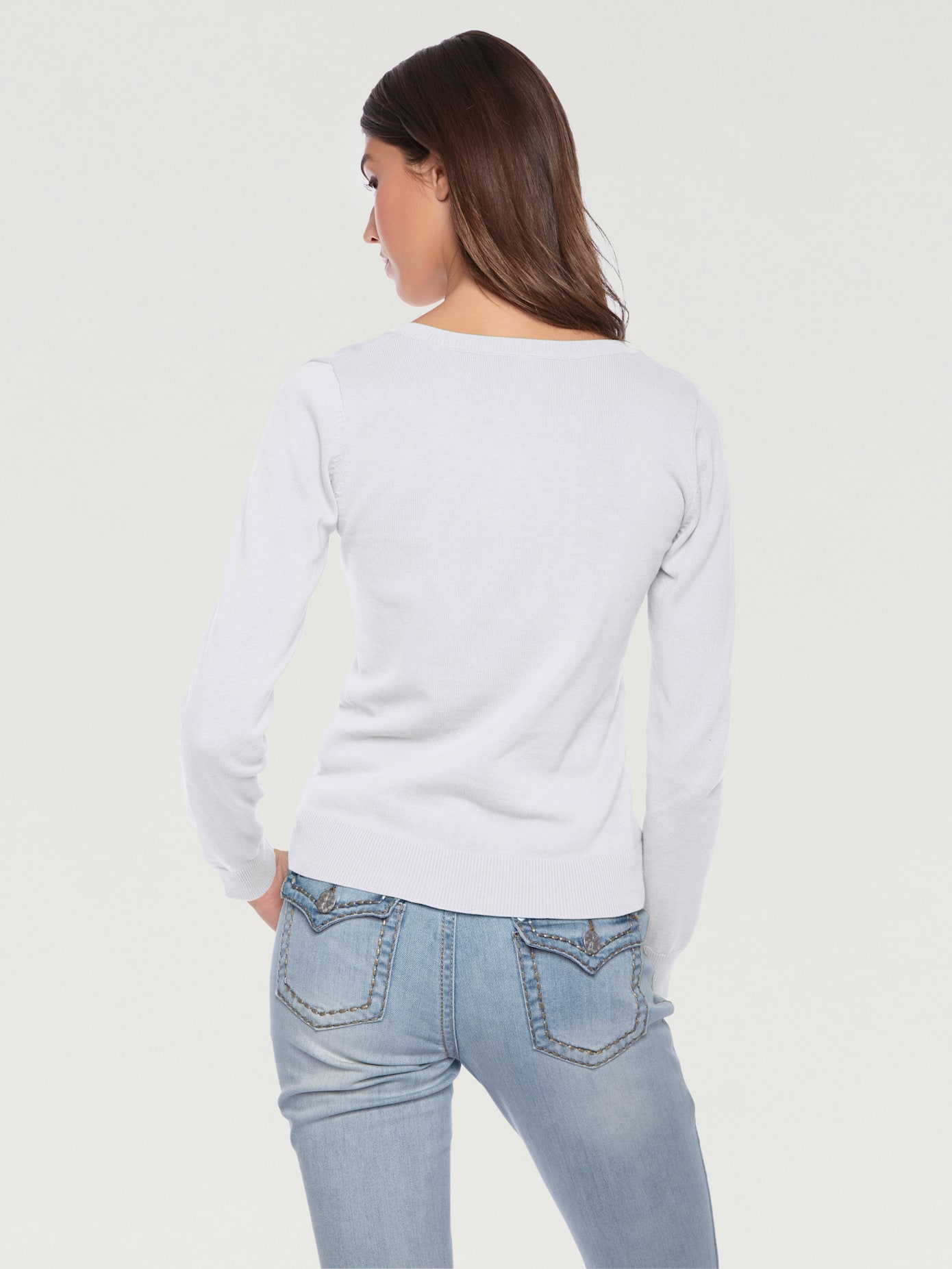 Pull col rond basique et facile à associer, coloris tendance