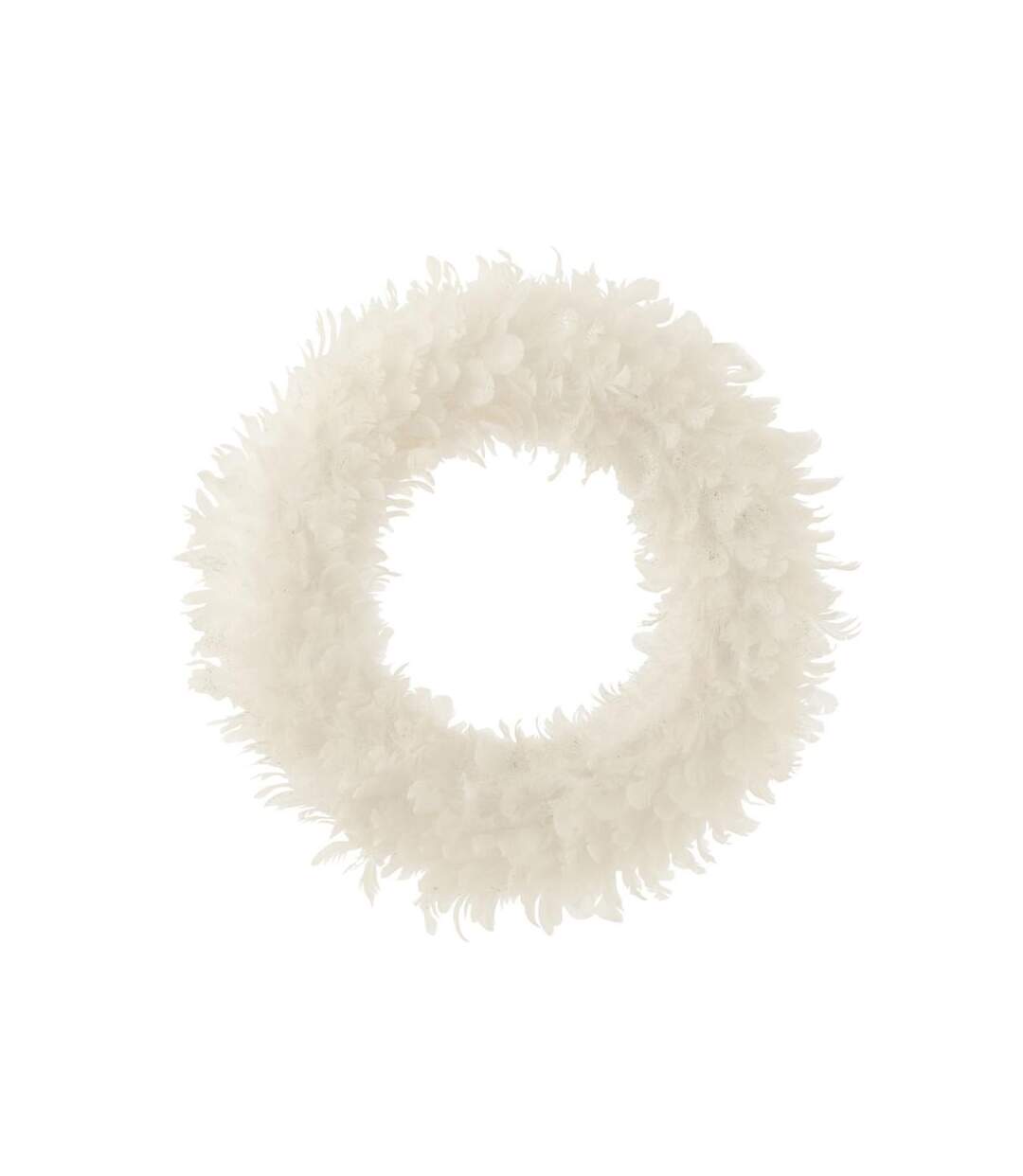 Paris Prix - Couronne De Noël Avec Plumes gina 50cm Blanc