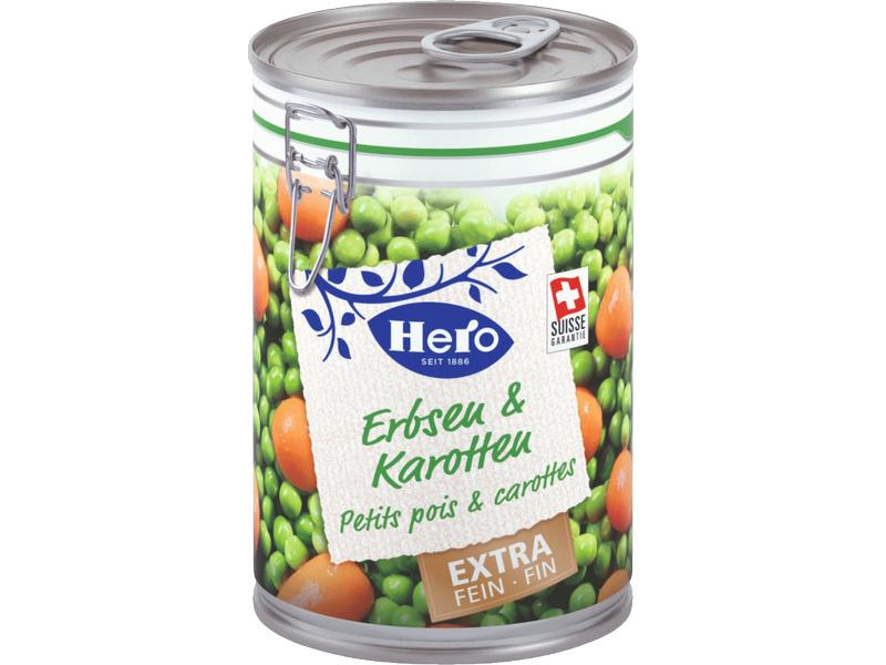 Hero Dose Erbsen & Karotten extra fein 420 g Zarte Erbsen mit Pariser Karotten