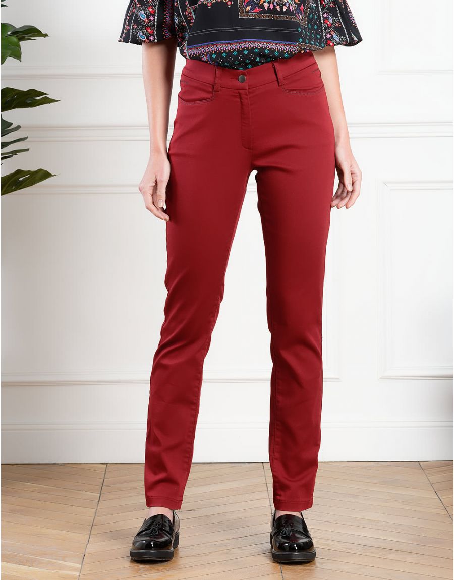 Pantalon bordeaux stretch