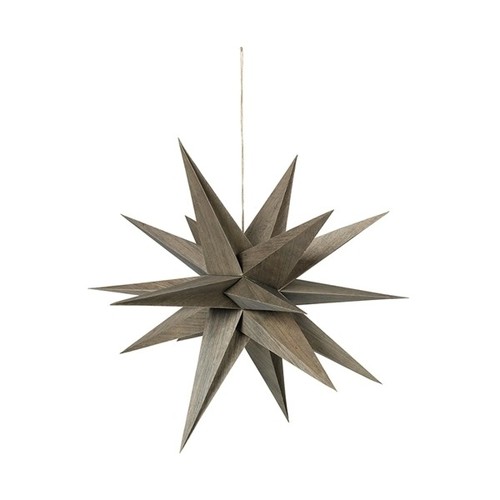 Broste Copenhagen - DECO ETOILE 'VENUS' BOIS - Gris