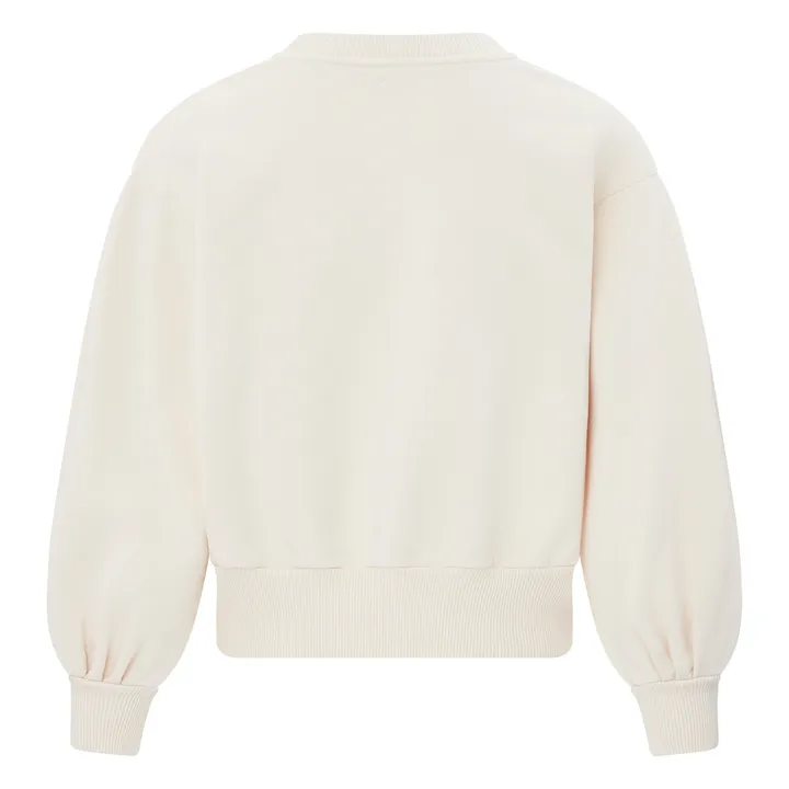 SMALLABLE BASICS Sweat Boxy Femme Molleton Bio | Blanc cassé