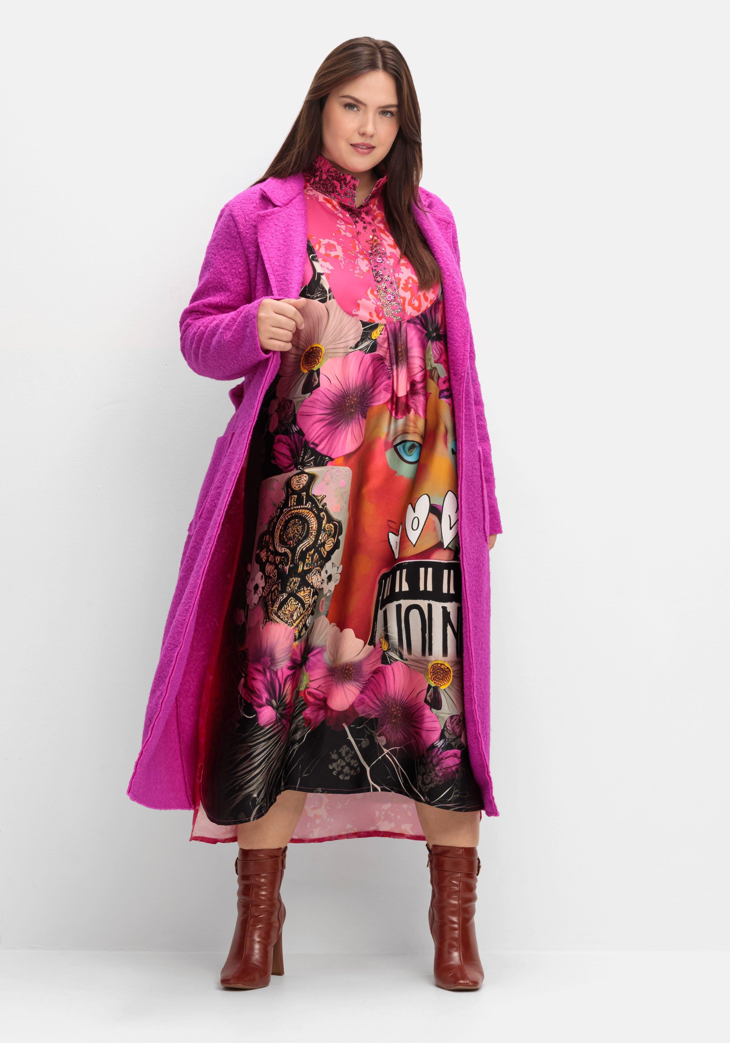 Maxikleid im Mustermix, aus Viskose-Satin