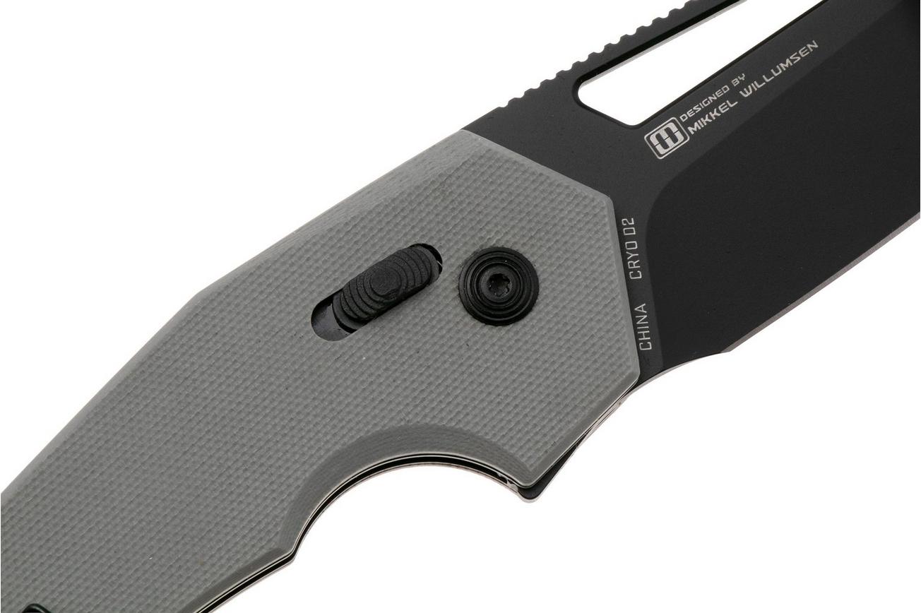SOG Prohen XR 12-25-03-57, Titanium Nitride D2, Grey G10 zakmes, Mikkel Willumsen design