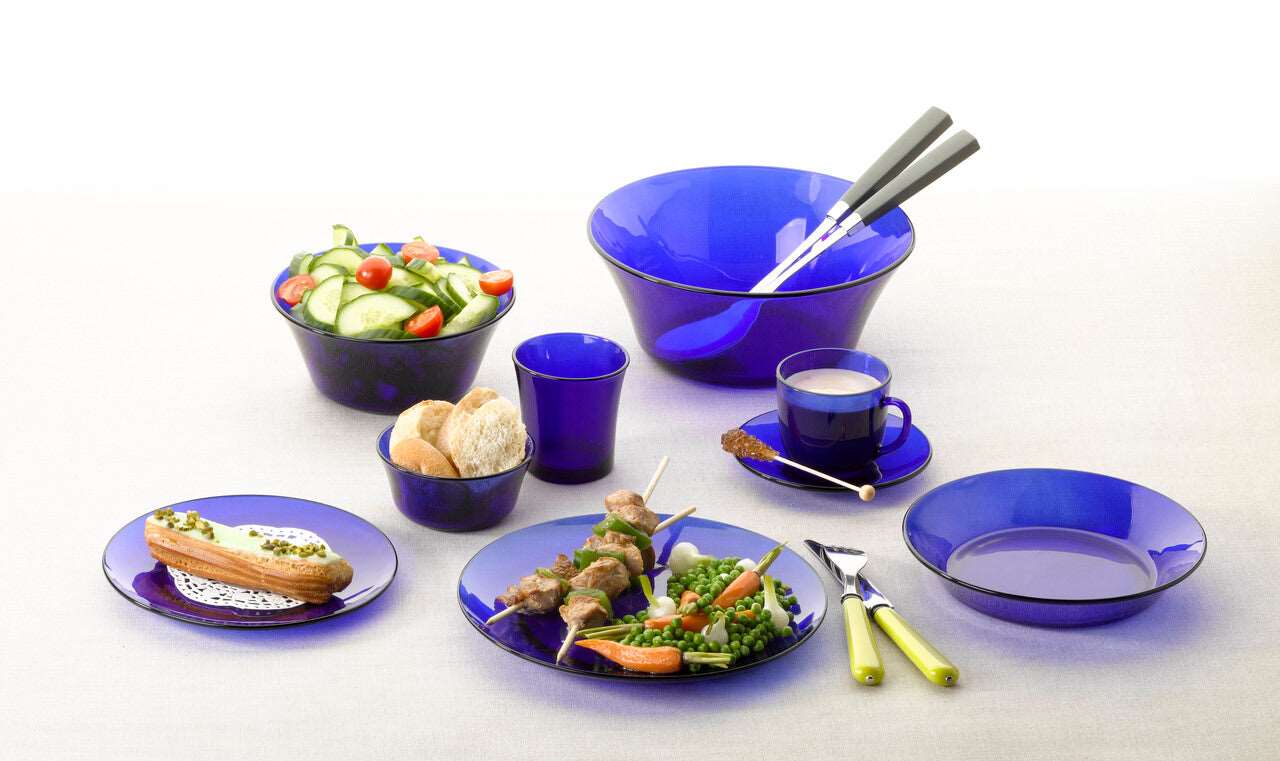 Lys - Assiette creuse en verre 19,5 cm (Lot de 6)