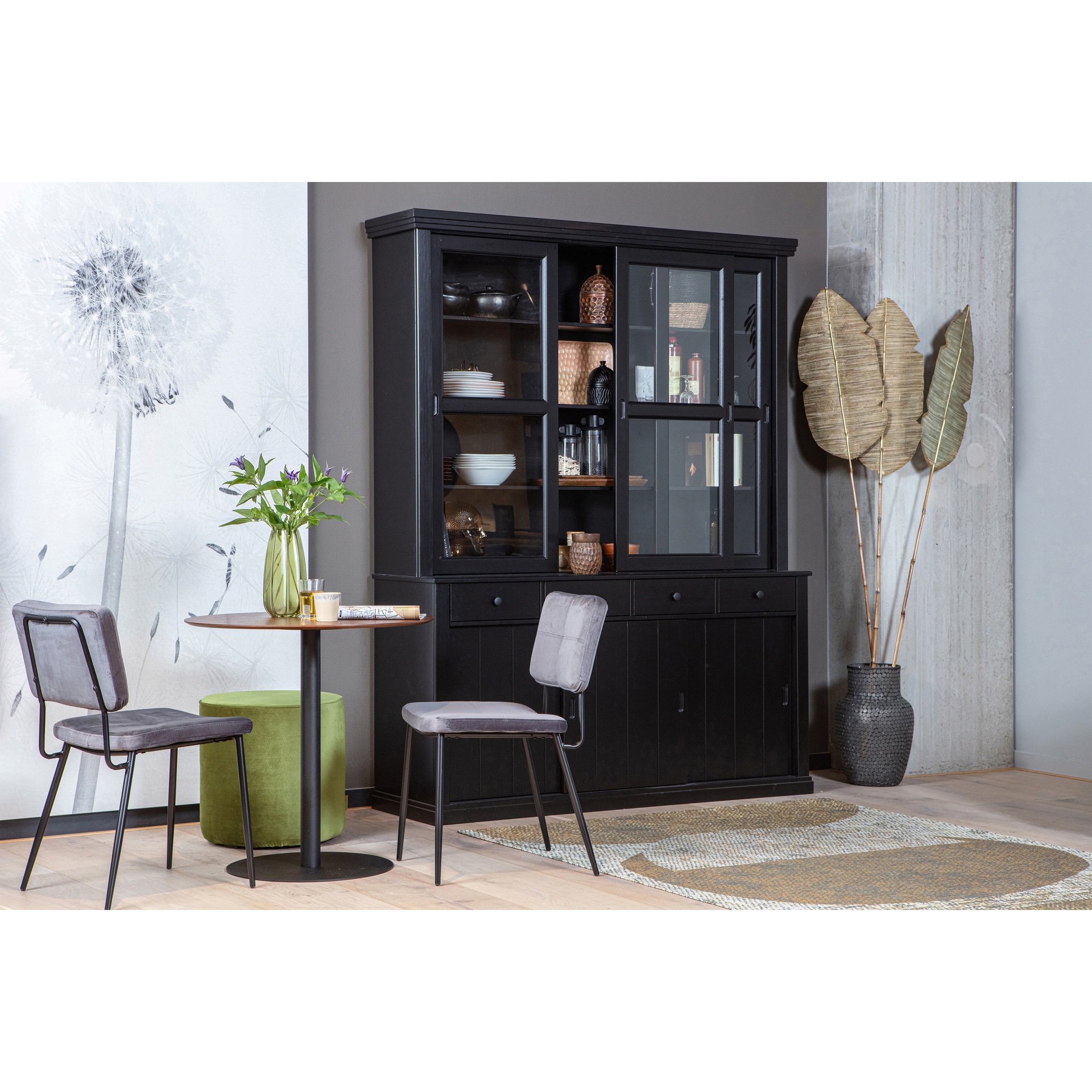 Buffetschrank LAGOS 166 x 214 cm schwarz