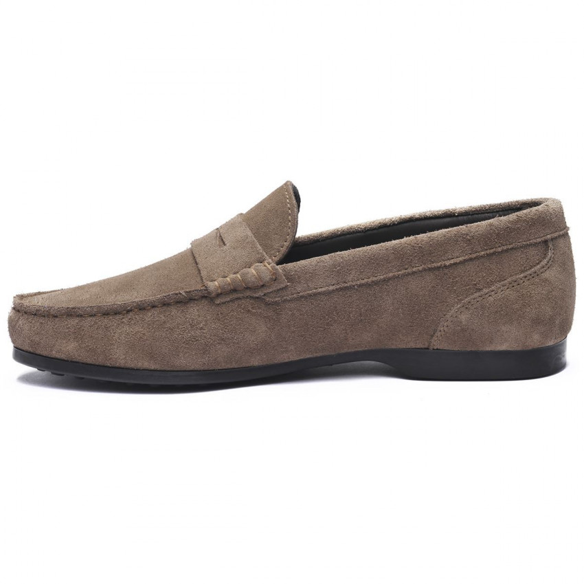 BYRON SUEDE Almond MOCASSIN-Mocassin pour homme en cuir suede