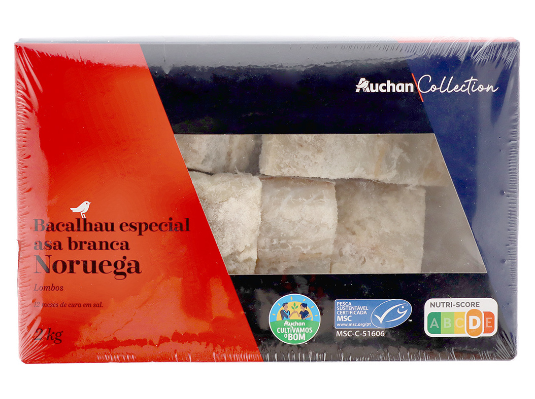 LOMBOS BACALHAU ASA BRANCA MSC AUCHAN COLLECTION 12 MESES CURA 2KG