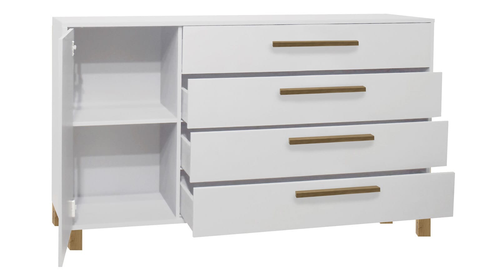 LIVÍN Sideboard LINDOS 168 x 67cm weiß