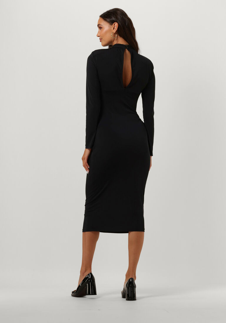SILVIAN HEACH zwarte silvian heach midi jurk vestit.lungo/dress