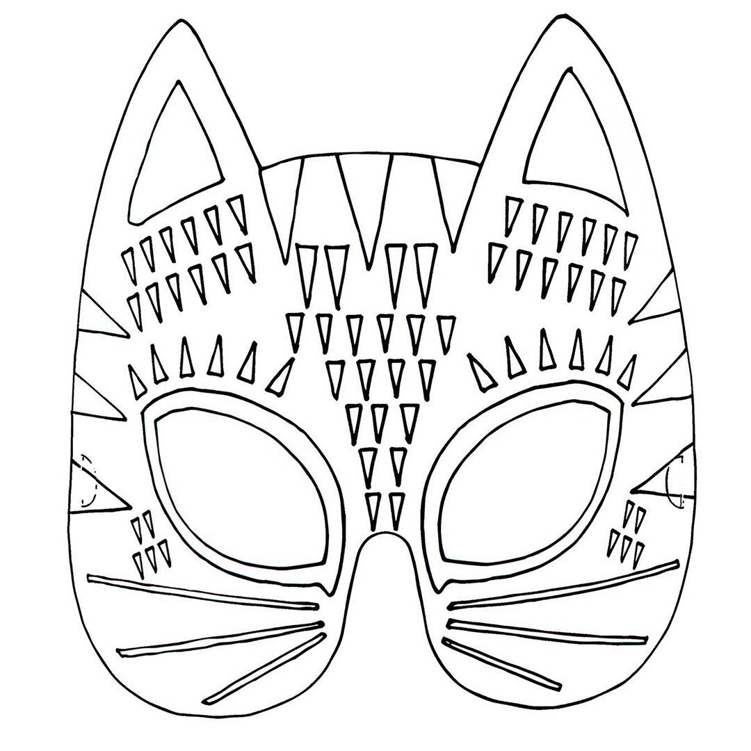Maskers inkleuren - 6 st