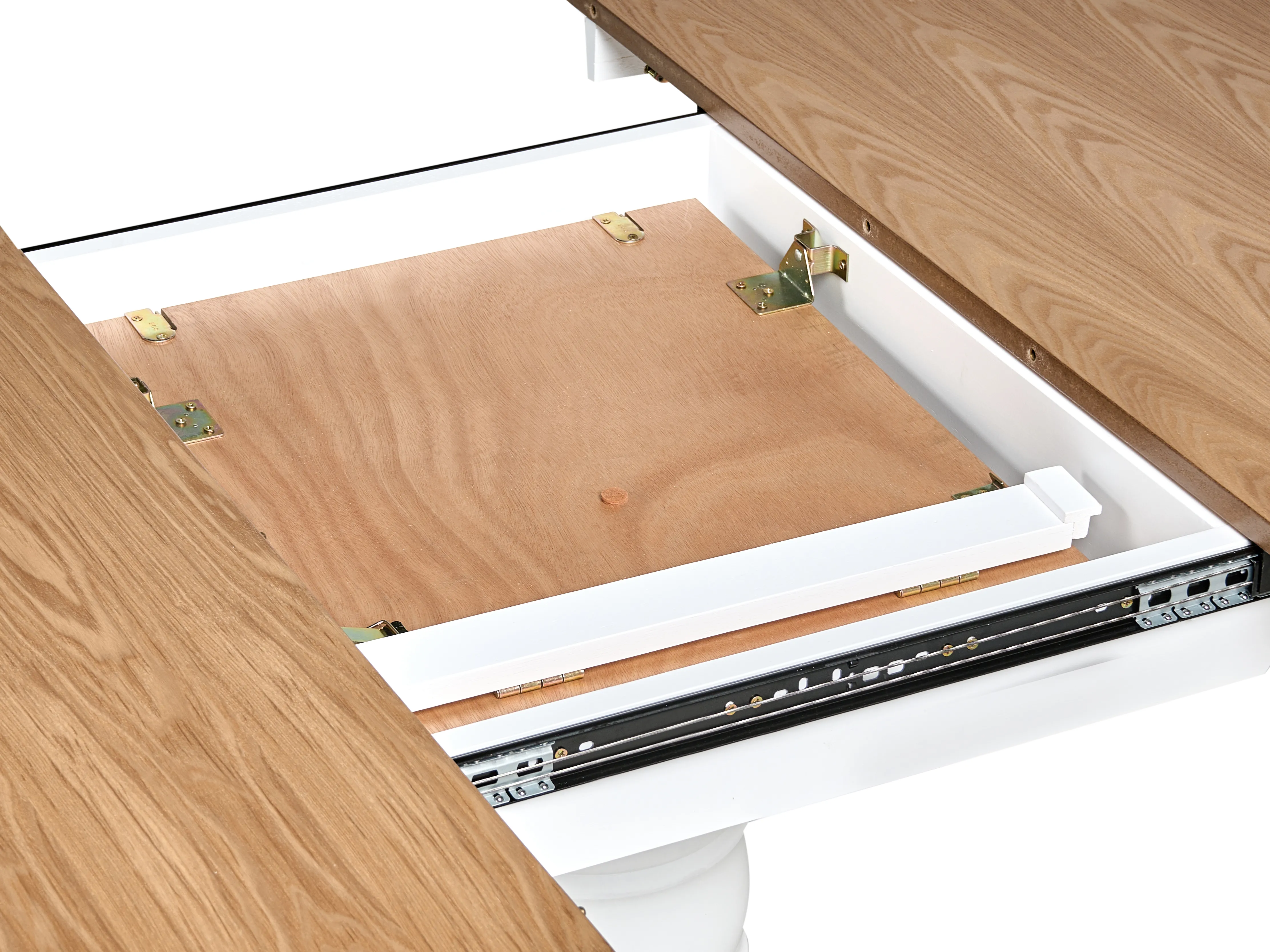 Eettafel uitschuifbaar AKRON Licht essenhout 106 cm Hout 106/150 cm