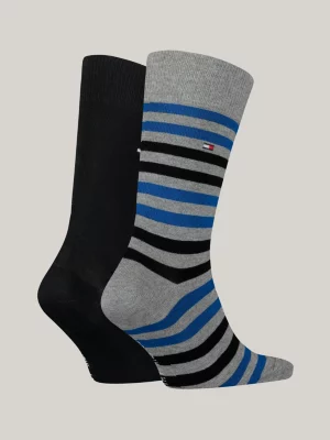 Pacote com 2 pares de meias clássicas listradas