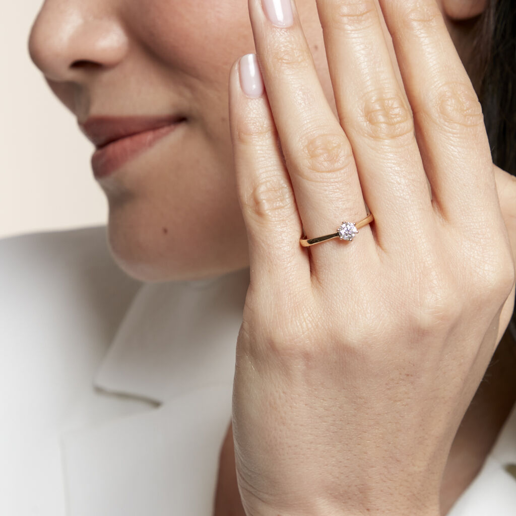 Bague Solitaire Athena Or Jaune Diamant