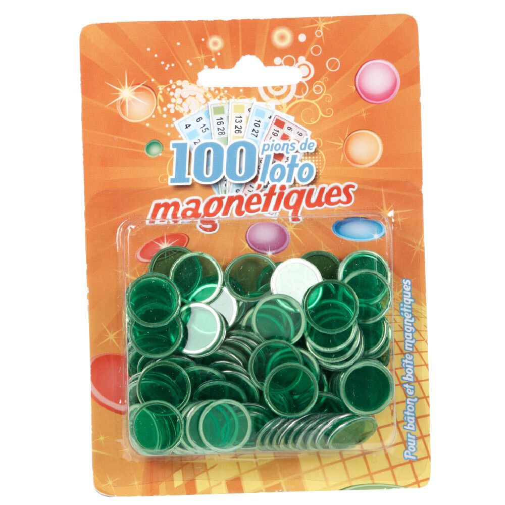 100 jetons de loto ronds