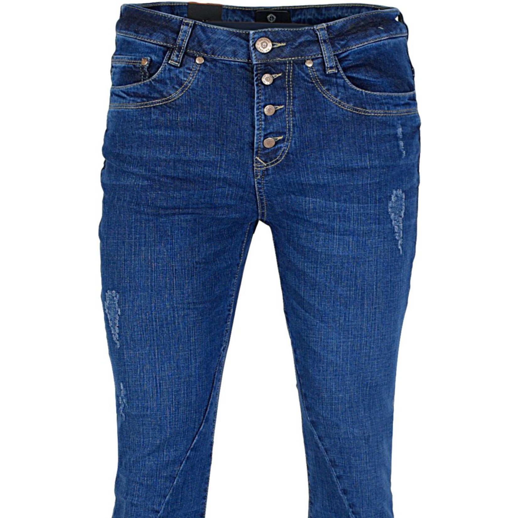 GIN TONIC Damen Boyfriend Jeans Blue Wash, 30/34