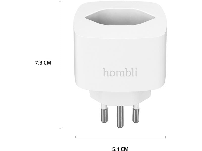 hombli Smart Socket CH, Weiss Bedienung über Ihr Smartphone