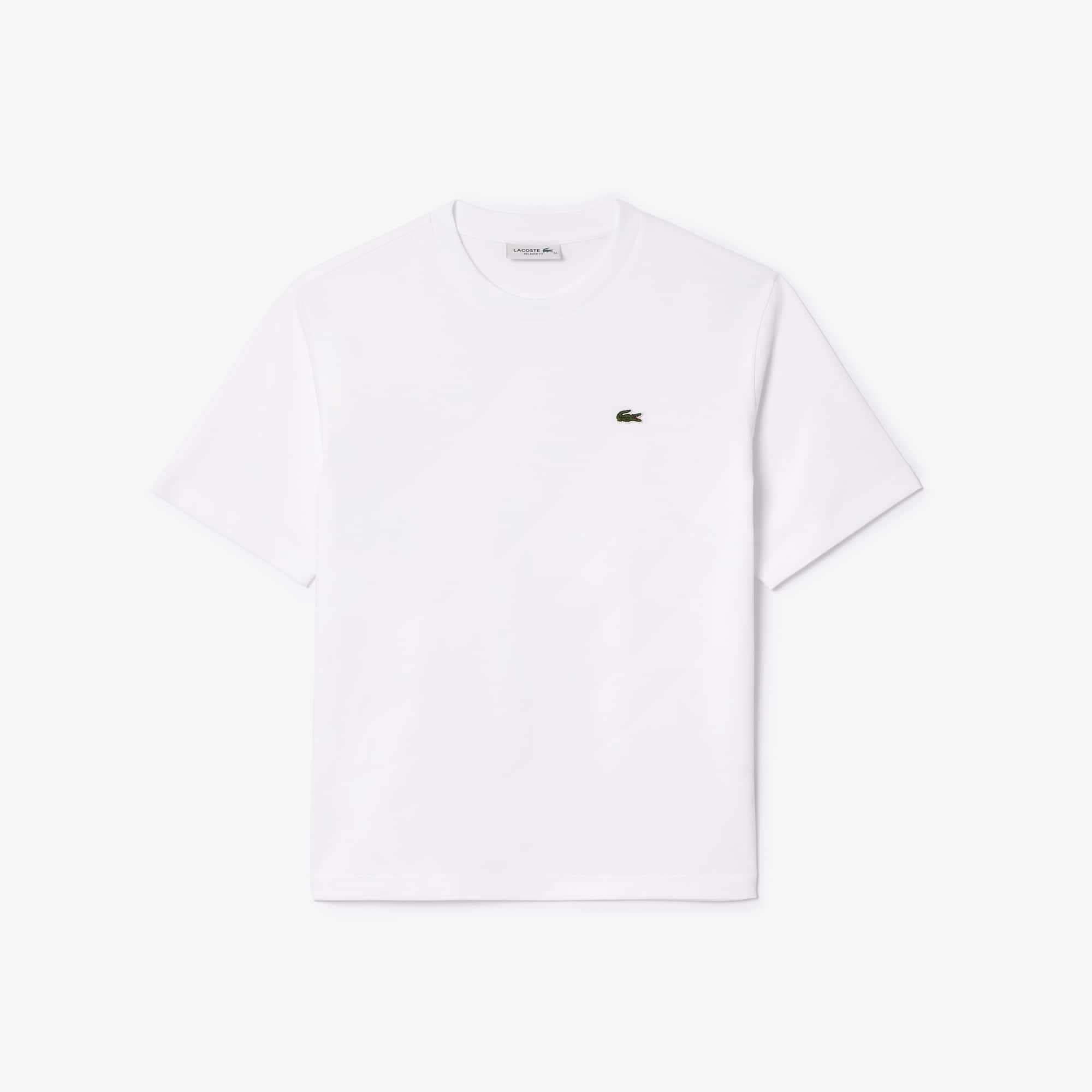 T-shirt relaxed fit en jersey de coton pima léger T-Shirts - Blanc - Lacoste - Femme