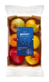 Marsepeinen fruit in gouden bakje (145 gram)