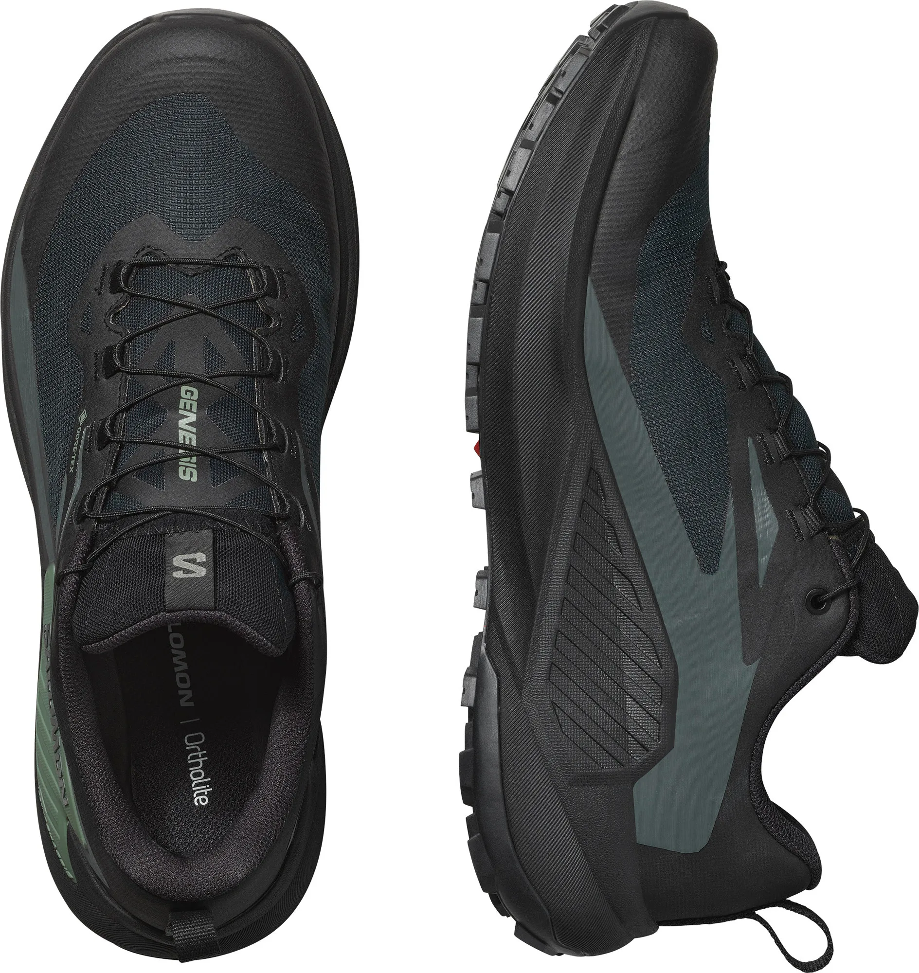 Salomon Men's Genesis GORE-TEX Black/Agave Green/Urban Chic