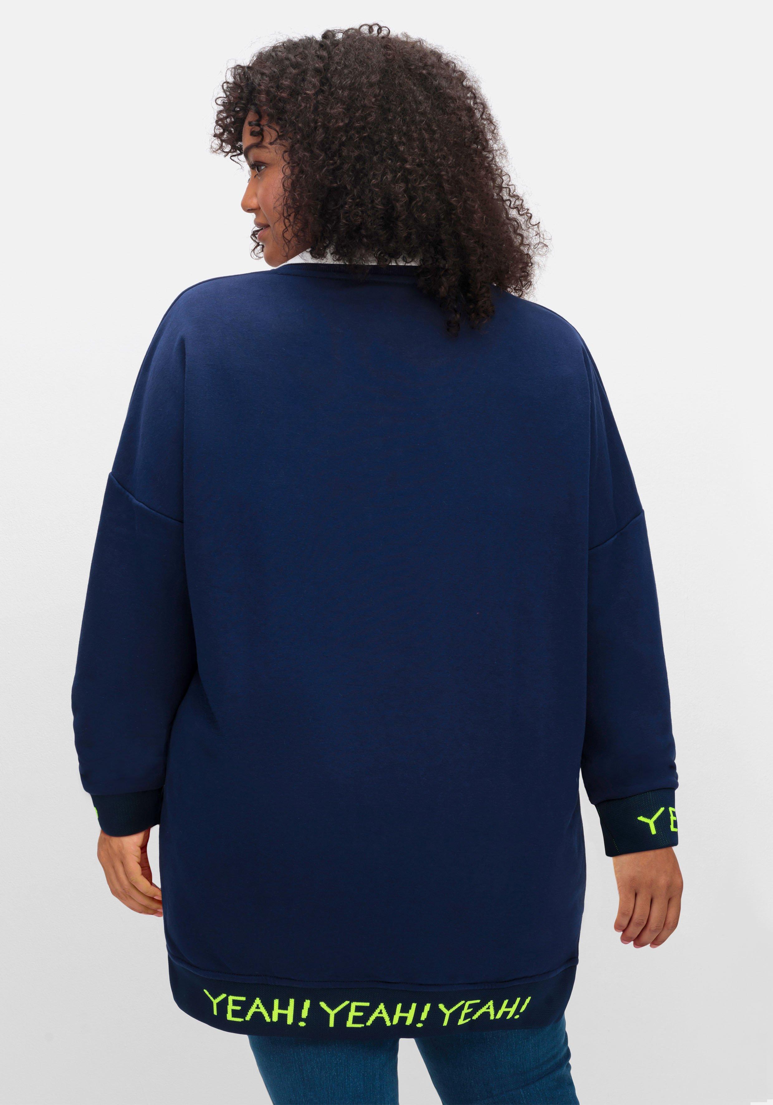 Oversize-Sweatshirt mit Statement-Frontdruck