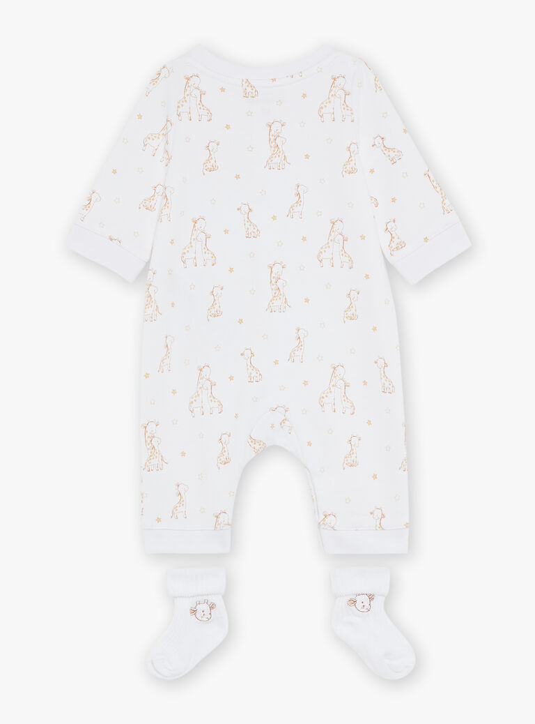 Body et chausettes écrus Girafe
