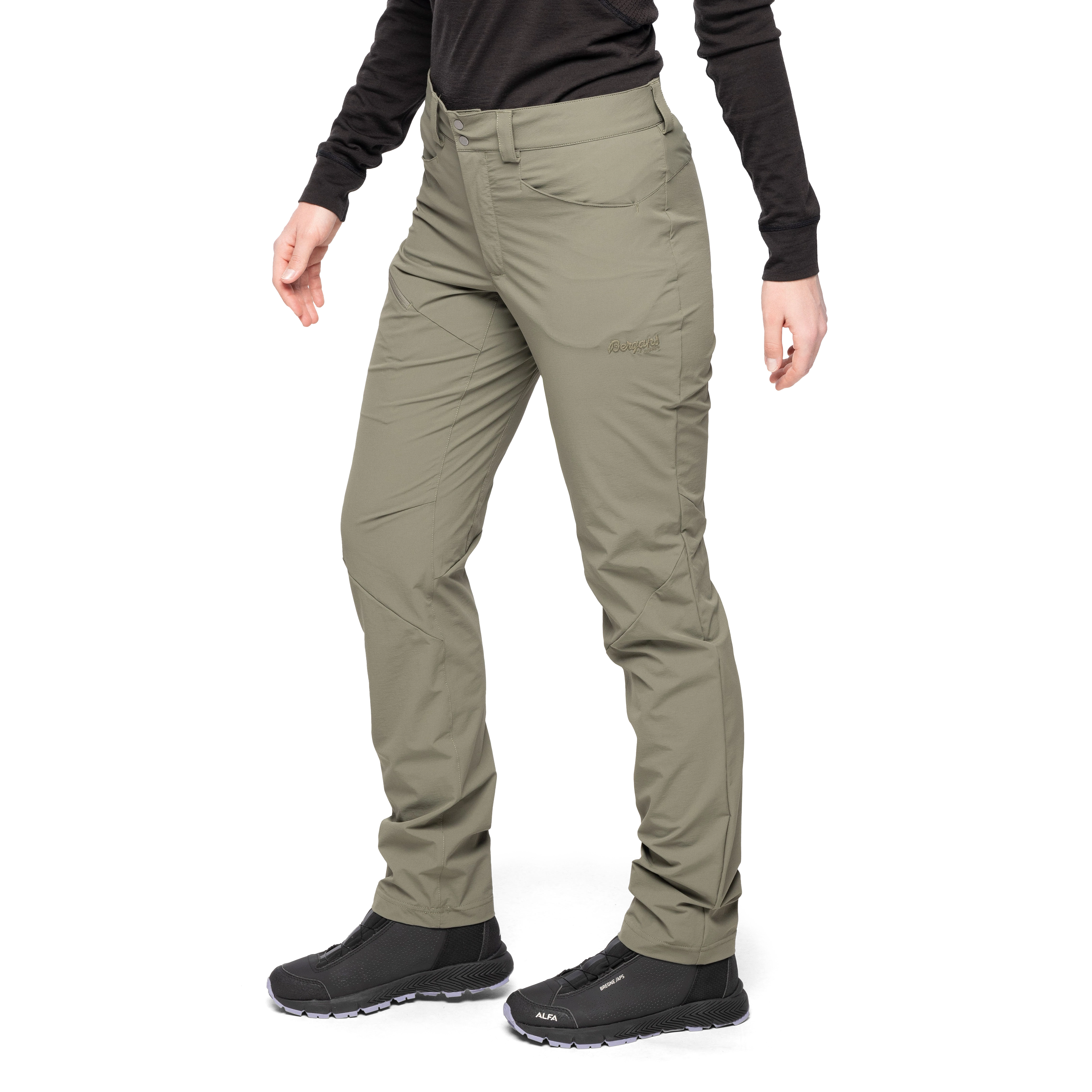 Vandre Light Softshell Pants Women Green Mud