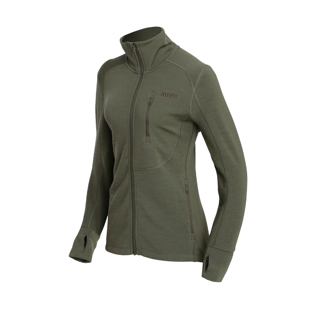Asivik Adventure Mid Wool fleece, dame (Khaki)