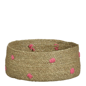 Mand rond licht bruin - h16,5xd40cm