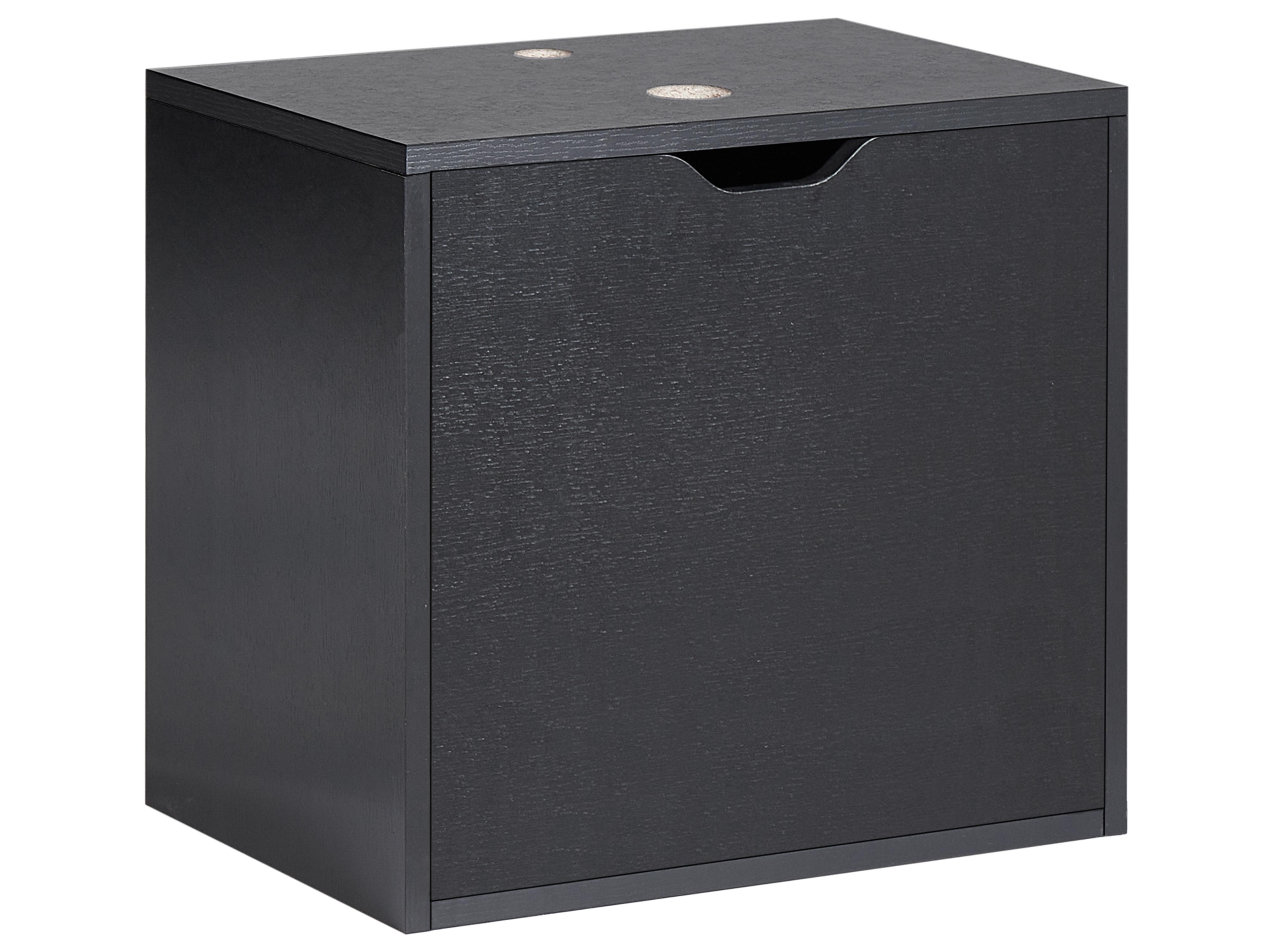 Wandgemonteerde wastafelkast SUZANO 45 cm Zwart