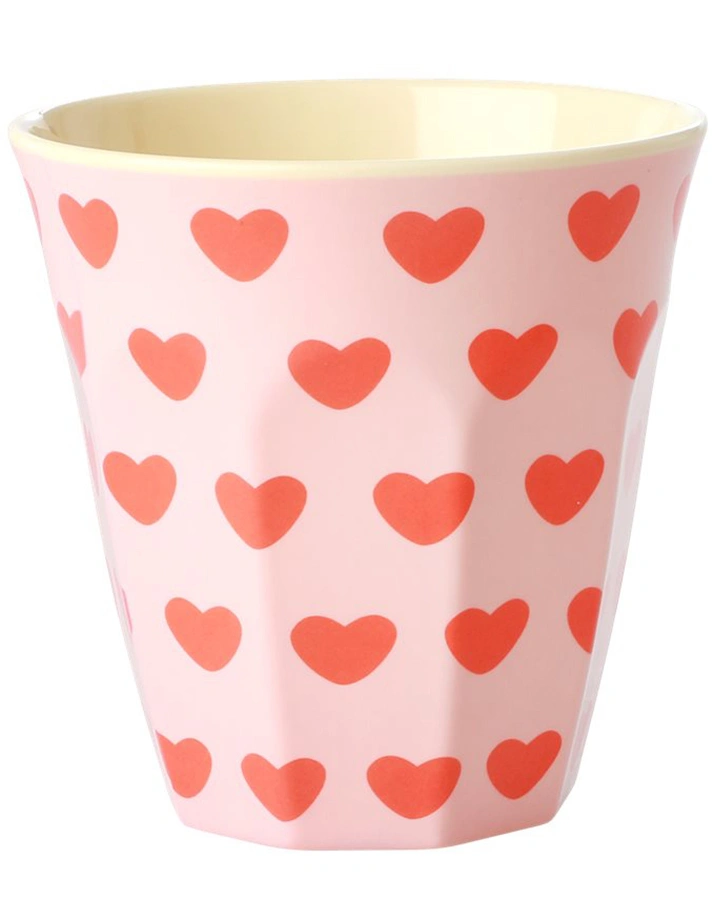 Melamin-Becher SWEET HEARTS MEDIUM in rosa/rot