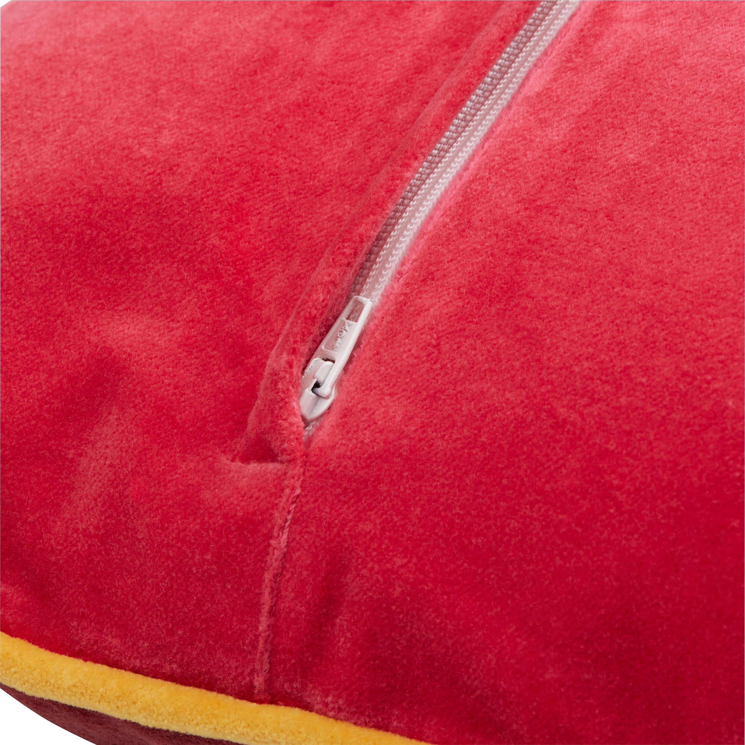 VELVET Zierkissen - rot / B: 50.0 cm x H: 50.0 cm
