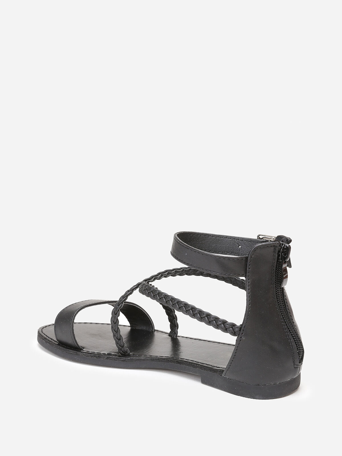 Sandales montantes multi-brides- Noir